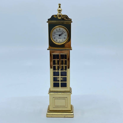Bulova 1988 Brass Miniature Grandfather Clock B0552 Retired SD3