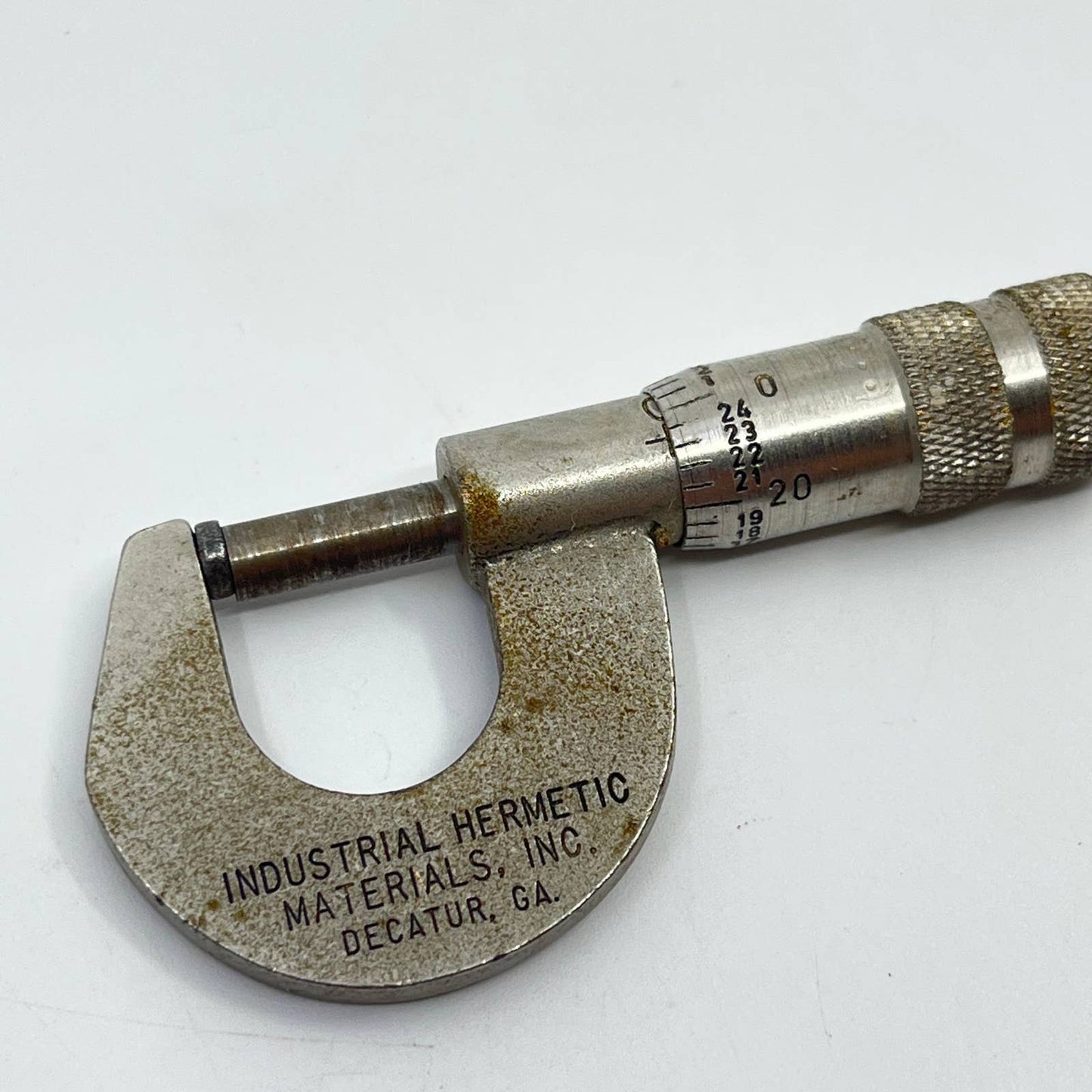 Vintage Micrometer Industrial Hermetic Materials Inc. Decatur GA SC3