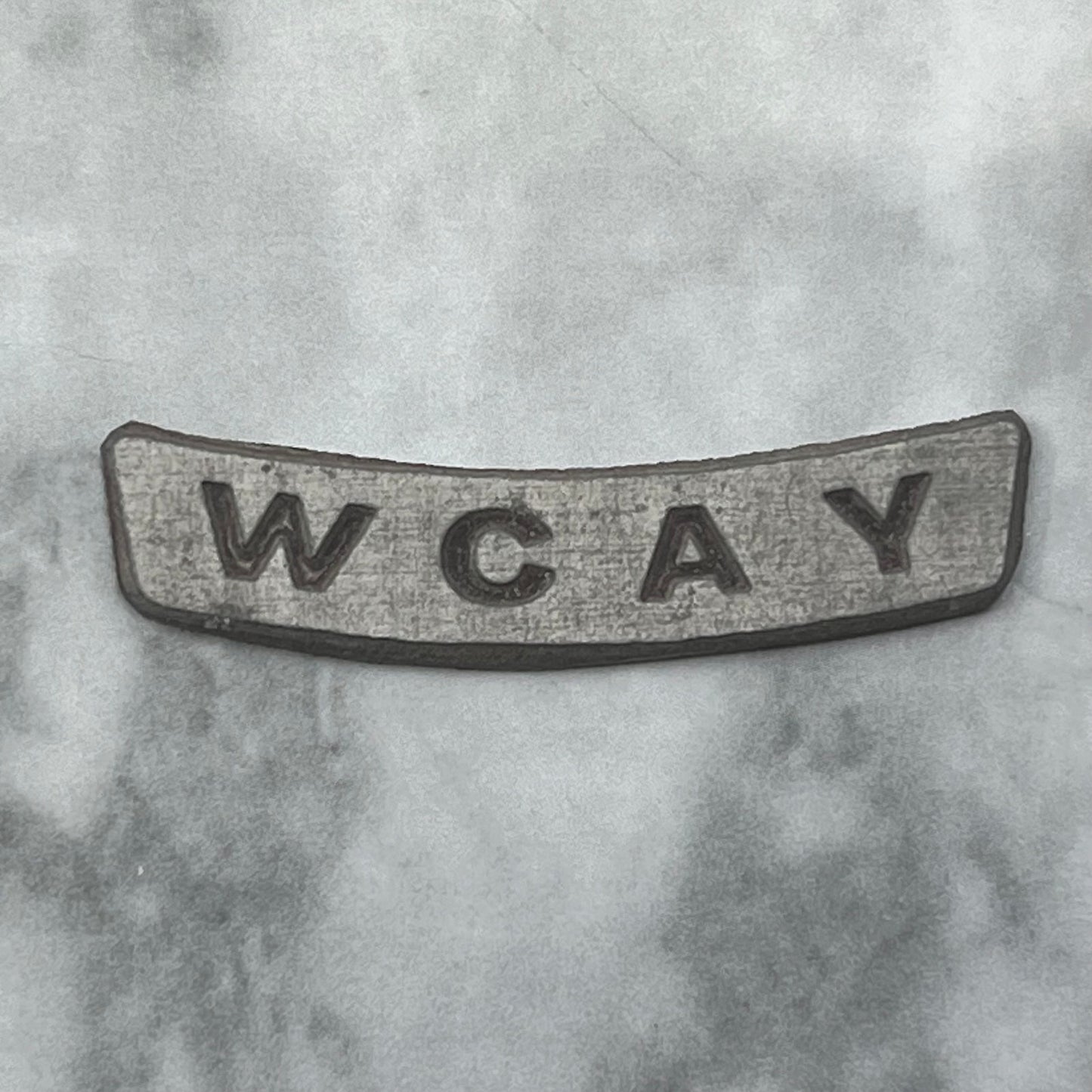 Vintage Letterpress Printers Block Plate TV Radio Call Letters WCAY SE842