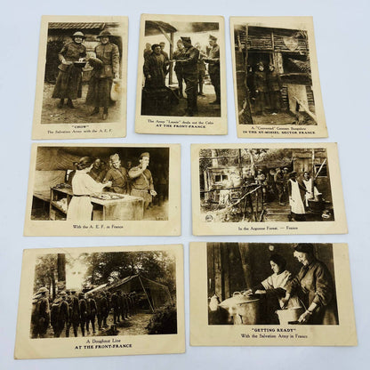 c1918 LOT OF 7 WWI Salvation Army in France Argonne Forest Doughnut Line EA3