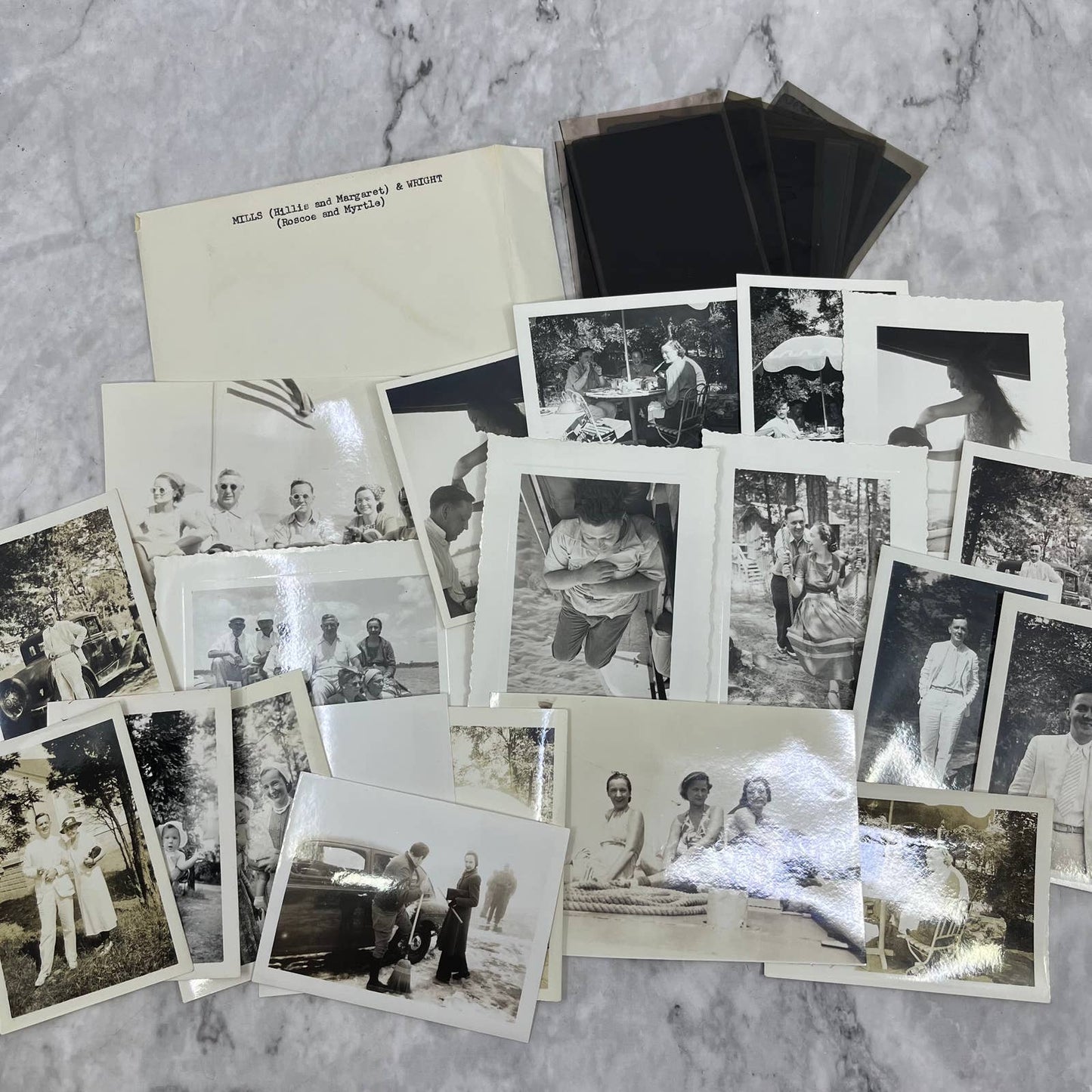 c1940 Photos VA Vacation Hollis & Margaret Mills, Roscoe & Myrtle Wright TJ9-PG1