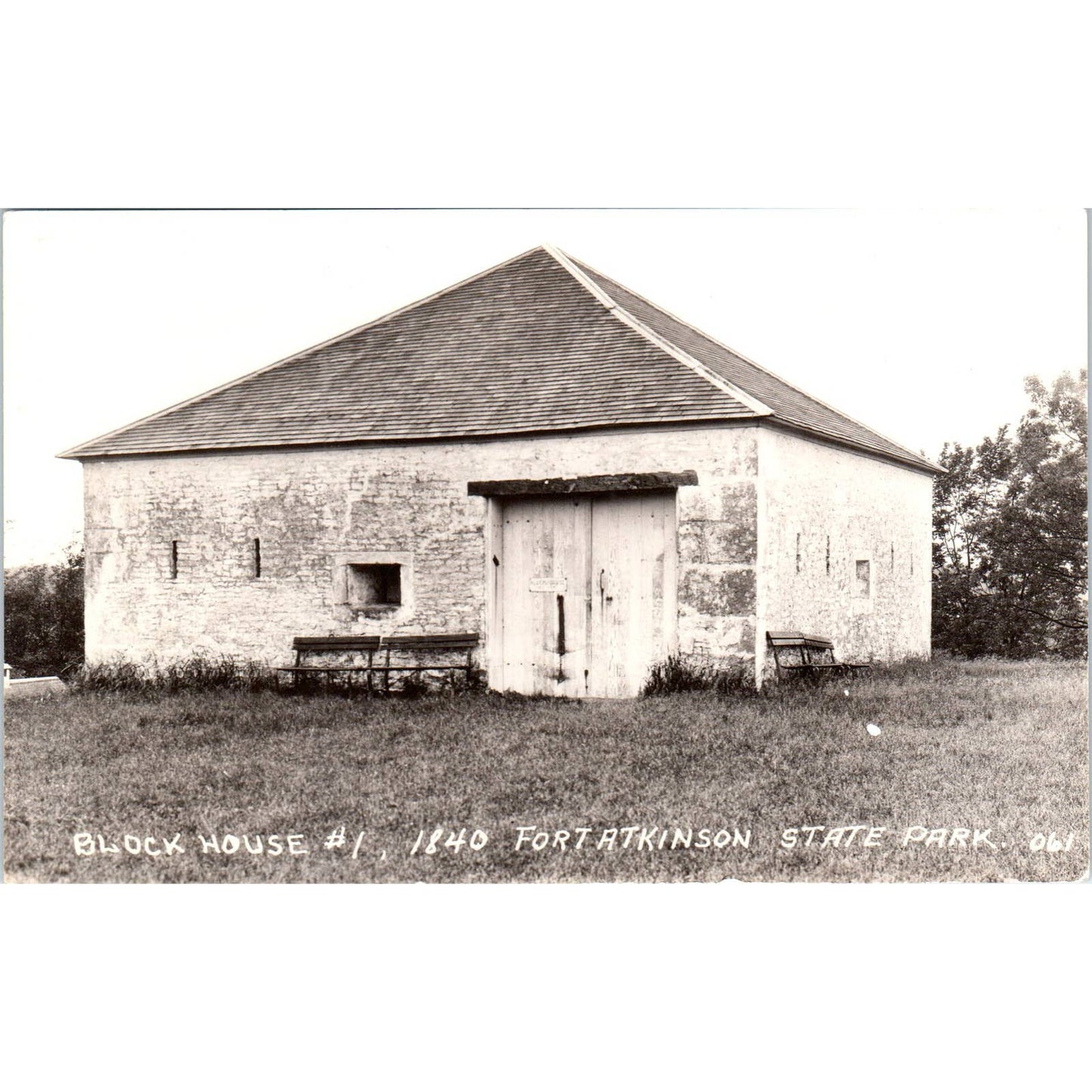 Block House Fort Atkinson State Park RPPC Original Postcard TK1-P1