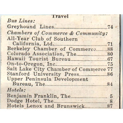 1931 University Tours American Institute of Educational Travel NY ~2x2.5 SE6-1