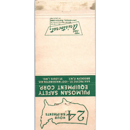Pulmosan Safety Equipment Advertising Matchbook Cover MM9-6