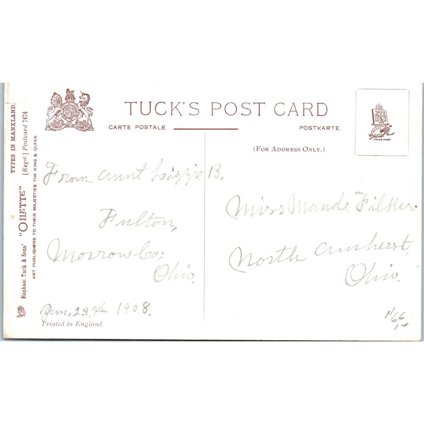 Old Pete a Well Known Maxman Raphael Tuck Oilette Original Postcard TK1-P13