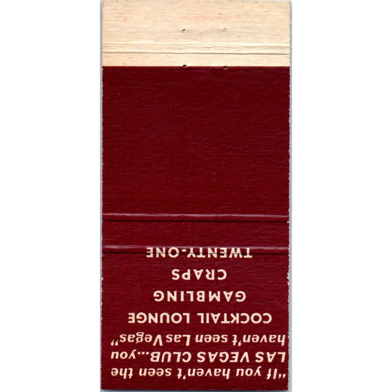Las Vegas Club NV - Red Advertising Matchbook Cover MM11-8
