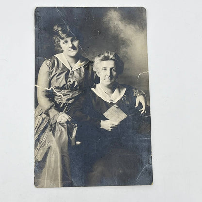 1910s RPPC Older Mother and Daughter Portrait SC6
