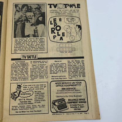 1979 Dec 2 Bellville IL News-Democrat TV Listings Magazine Aunt Mary TG6