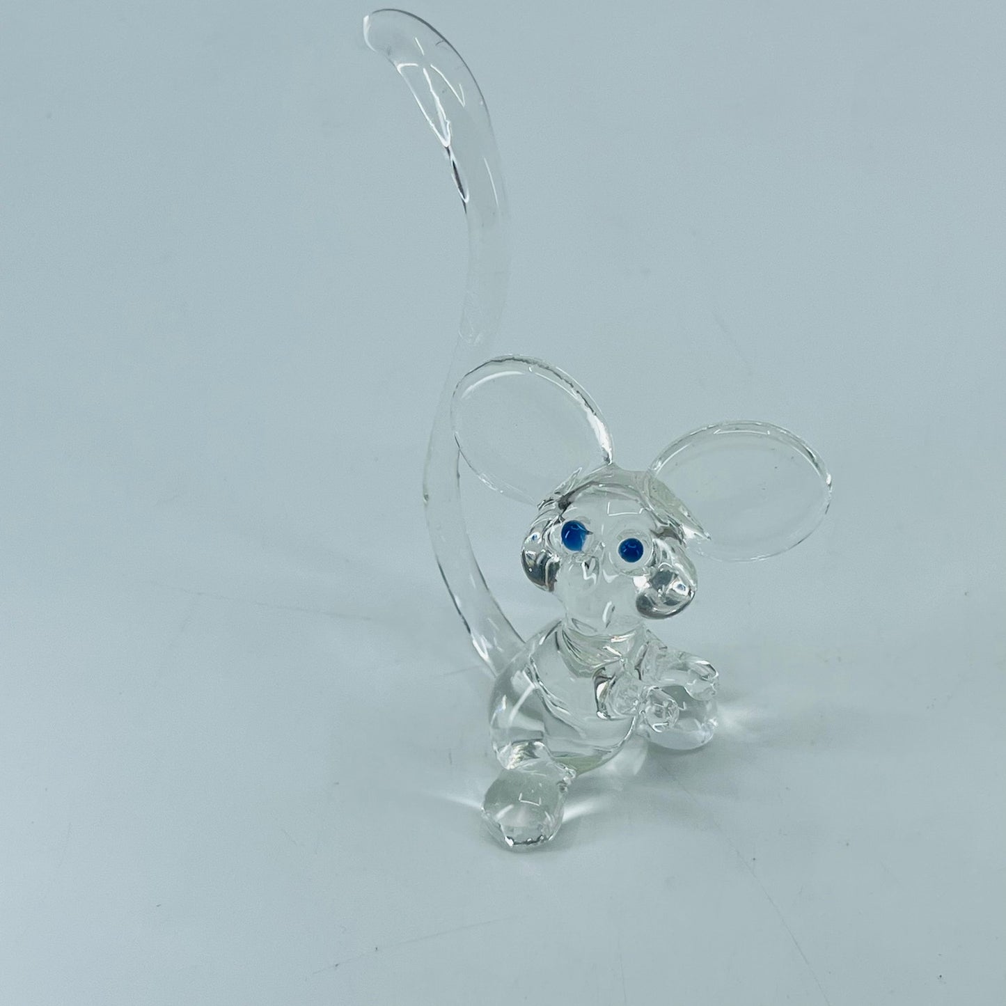 Vintage Art Glass Mouse Figurine Paperweight 4 x 3 SB2