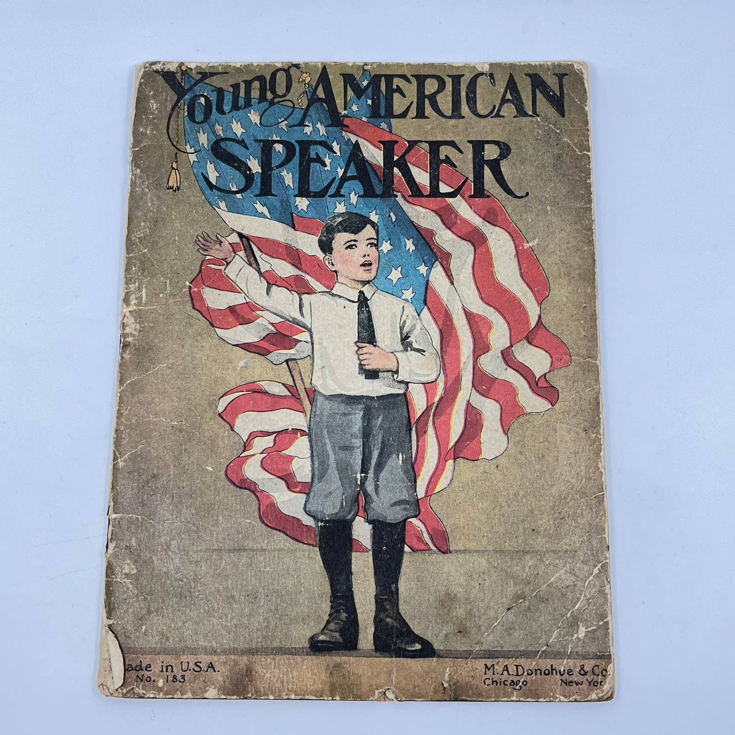 1890 Young American Speaker - Children’s Poem Book - M.A. Donohue TF8