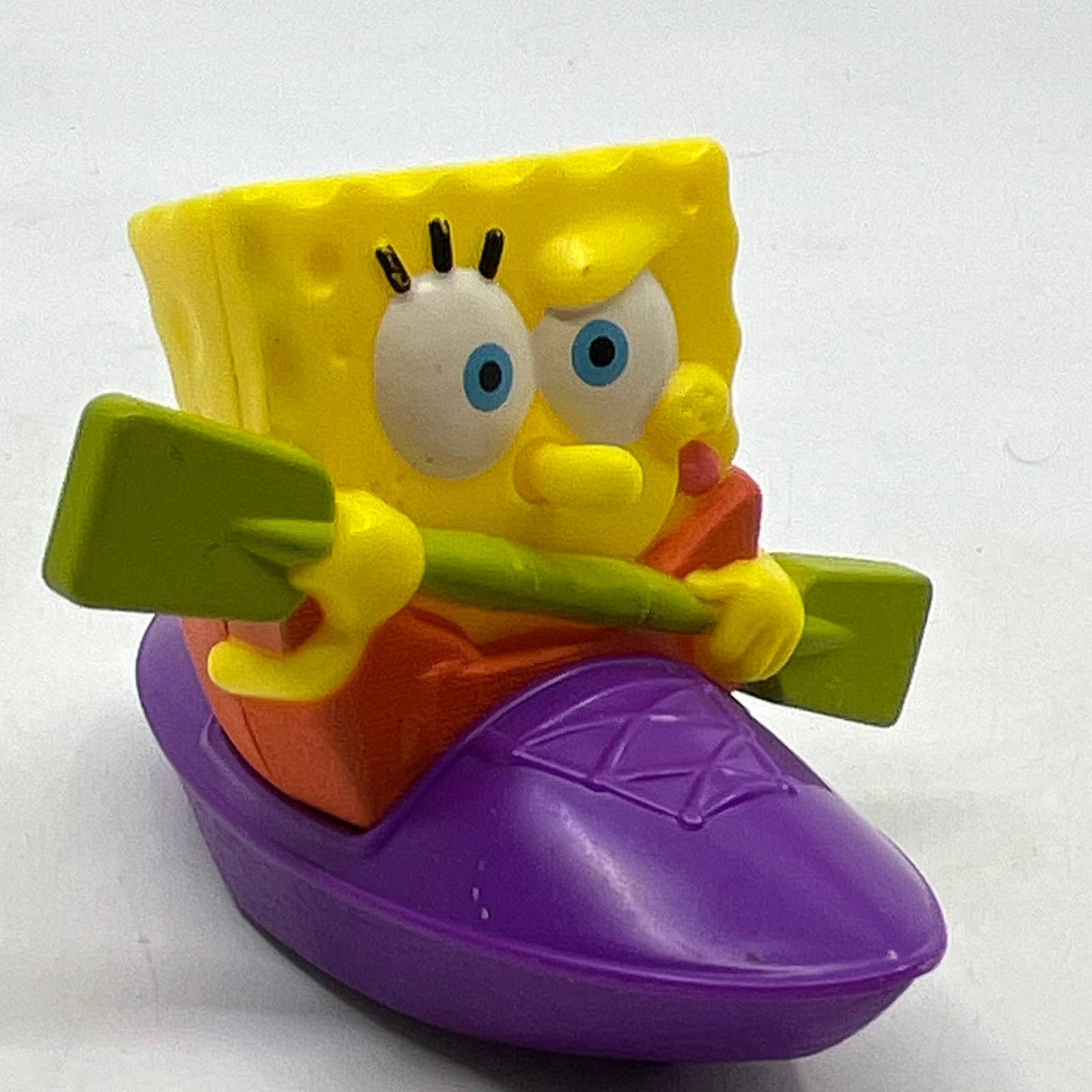 SpongeBob Paddling In A Purple Canoe McDonald's 2012 Plastic Happy Meal Toy TI4
