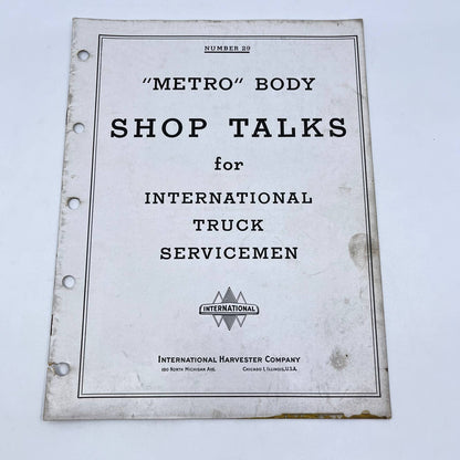 1940s Shop Talks for International Truck Servicemen #29 Metro Body TF8