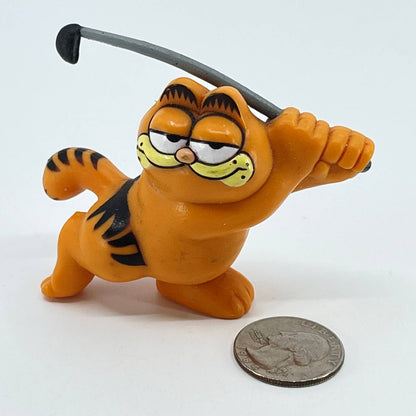 1980s Vintage Garfield Golfing Swinging a Golf Club Toy Figure TE3