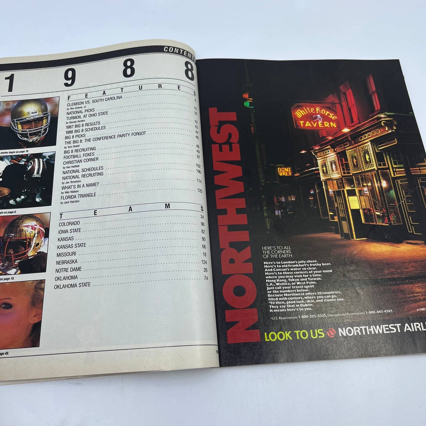 1988 Lindy's Big Eight Football Annual Magazine Clemson Colorado TH6