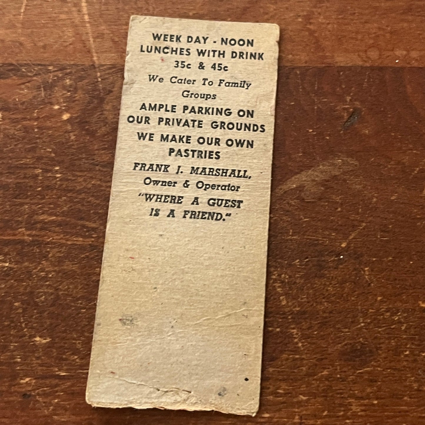 Frank J. Marshall Fine Foods Kansas City MO Advertising Matchbook Cover MM9-3
