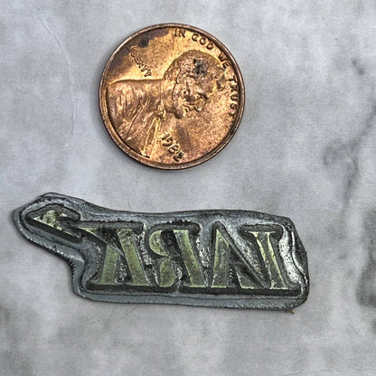 Vintage Printing Letterpress Printers Block Plate LARK Logo TJ58