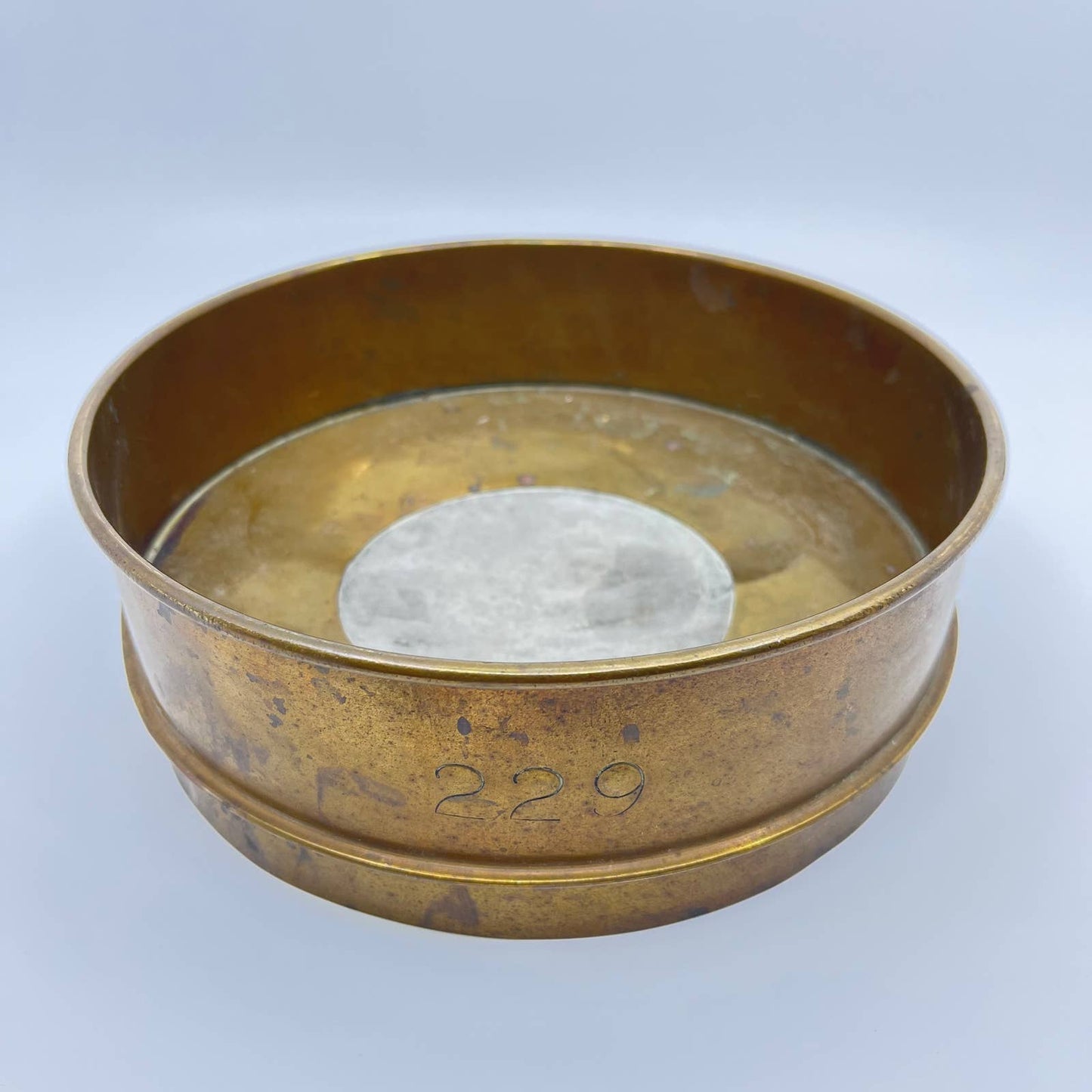 Antique Brass Industrial Sieve 229 8” TE8