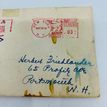 1946 Postal Cover Envelope Lehigh VALLEY RR Route of the Black Diamond SB9