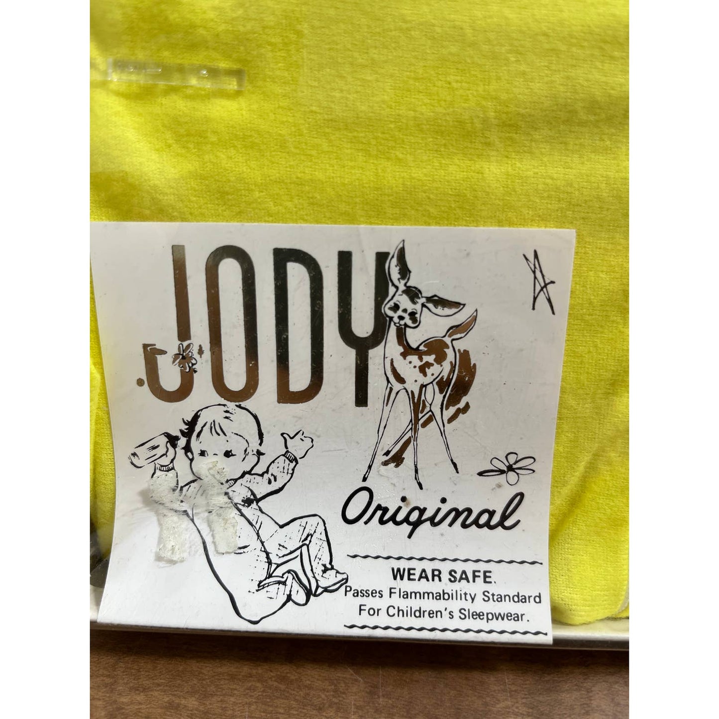 1970s Jody Original Childrens Polyester Sleeper Pajamas 6-12 Mo NEW Champ TH4