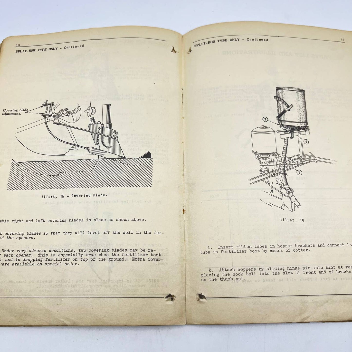 1945 McCormick Fertilizer Attachment Nos. 102 104 & 106 Corn Planters Manual TC6