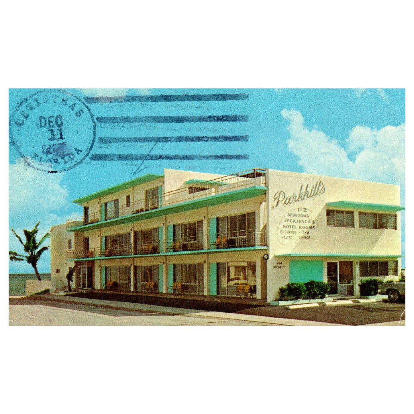 Vintage Postcard - Parkhill's Apartments 1942 Fort Lauderdale FL AD9