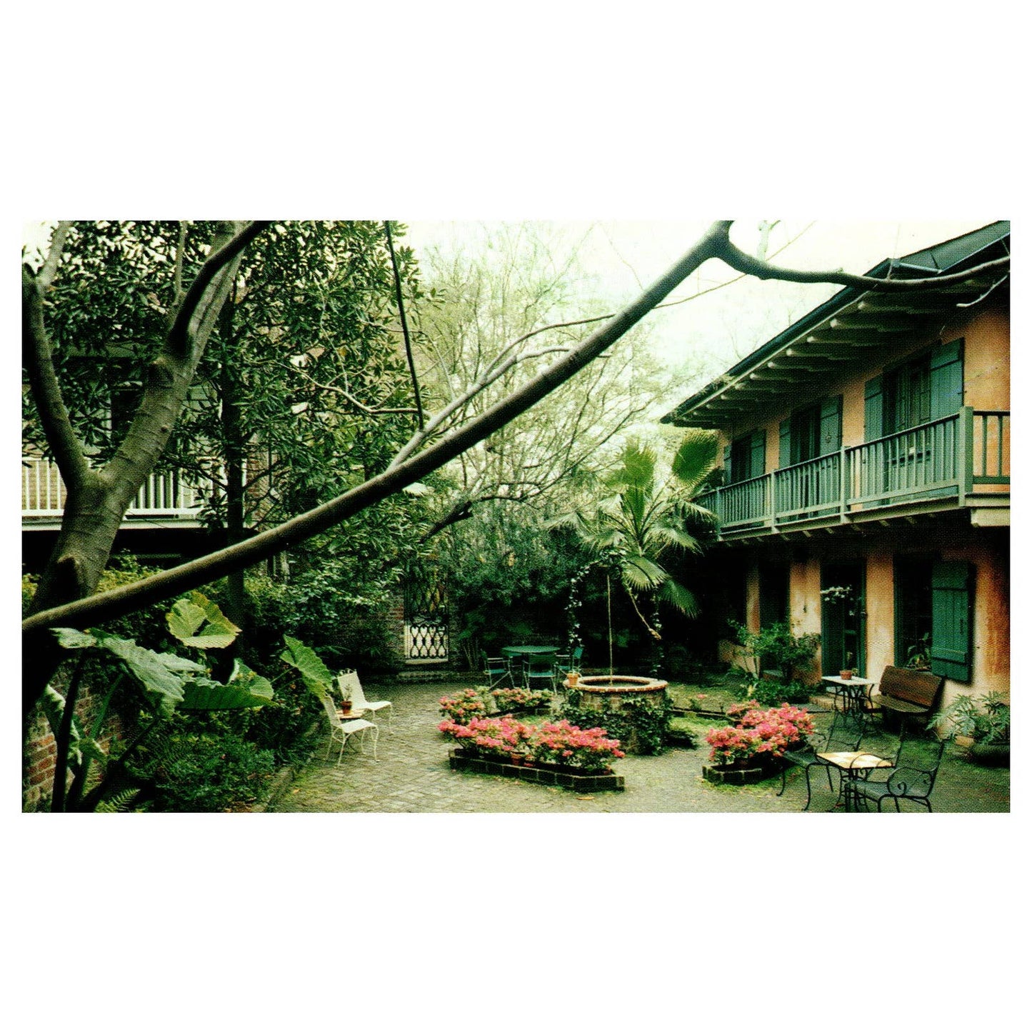 Vintage Postcard - Patio of Maison De Ville Hotel Toulouse St. New Orleans TJ7-1