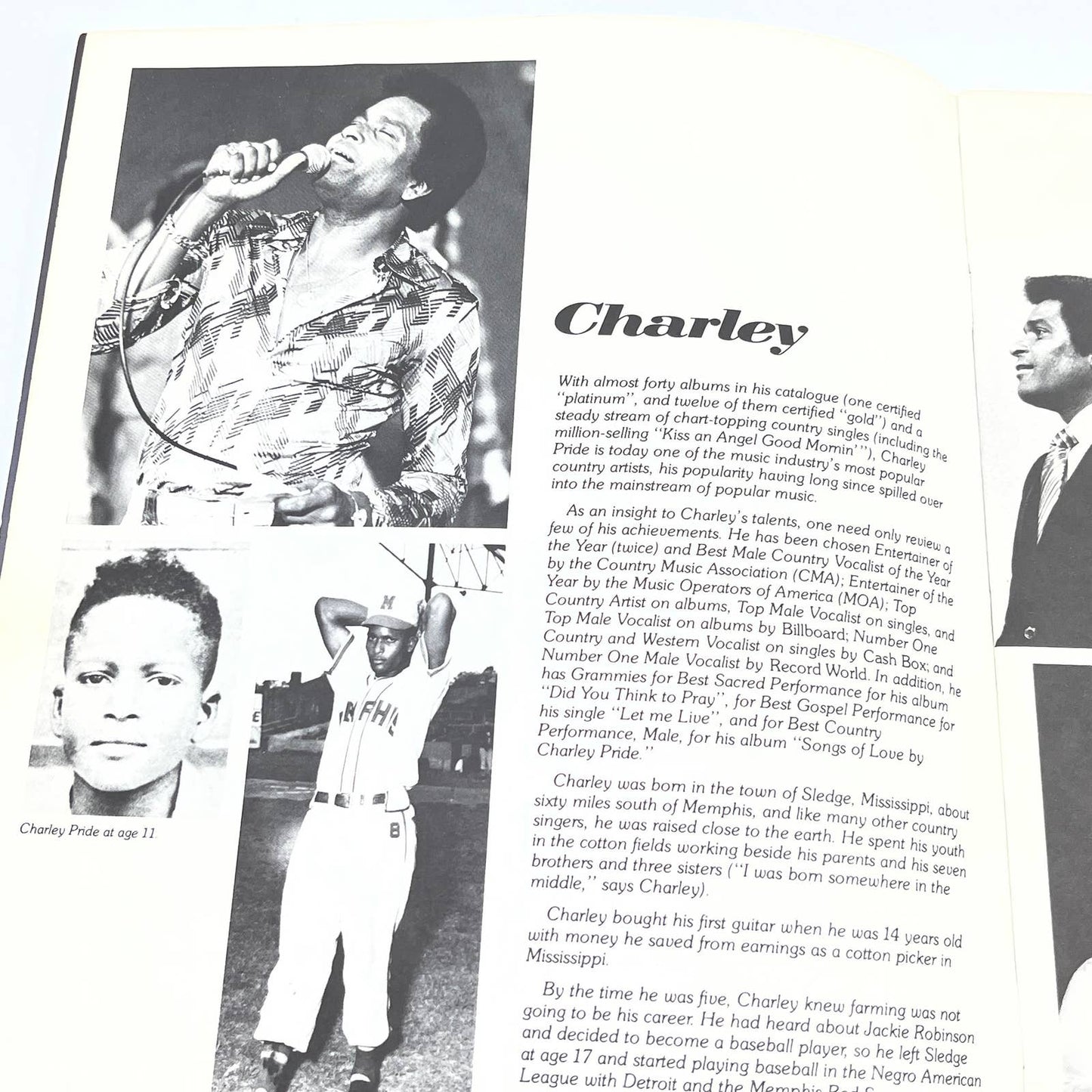 1979 Charley Pride Pi-Gem Music Records Nashville TN Picture Promo Book TG4