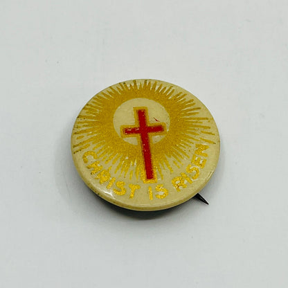 Vintage Christ is Risen Pinback Button SB5