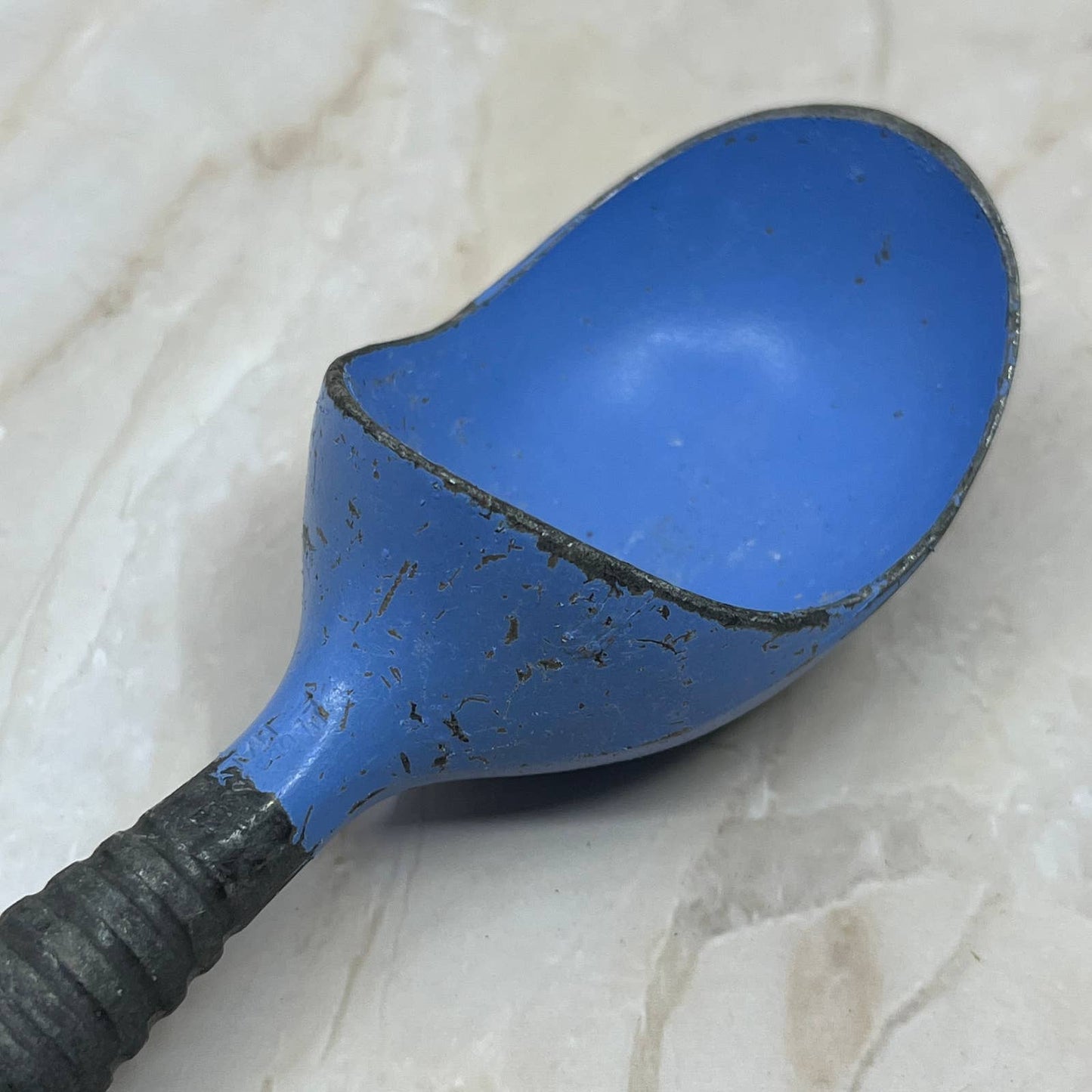 Vintage Progressus Italy Ribbed Ice Cream Paddle Scoop Blue TC5