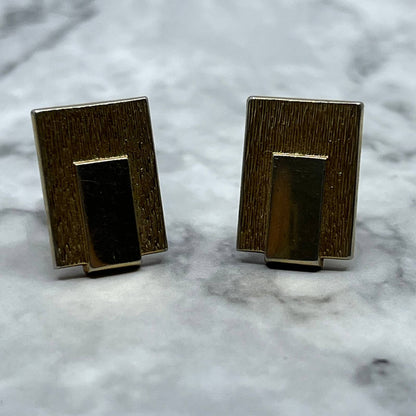 Vintage MCM Gold Tone Cufflinks Swank SA2