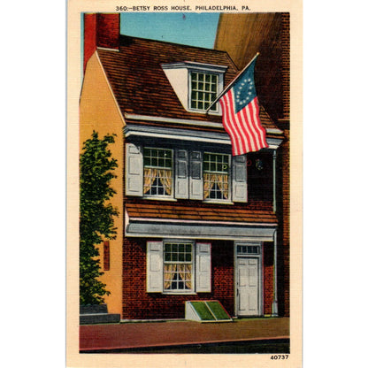 Vintage Postcard Betsy Ross House in Philadelphia PA TI1-1