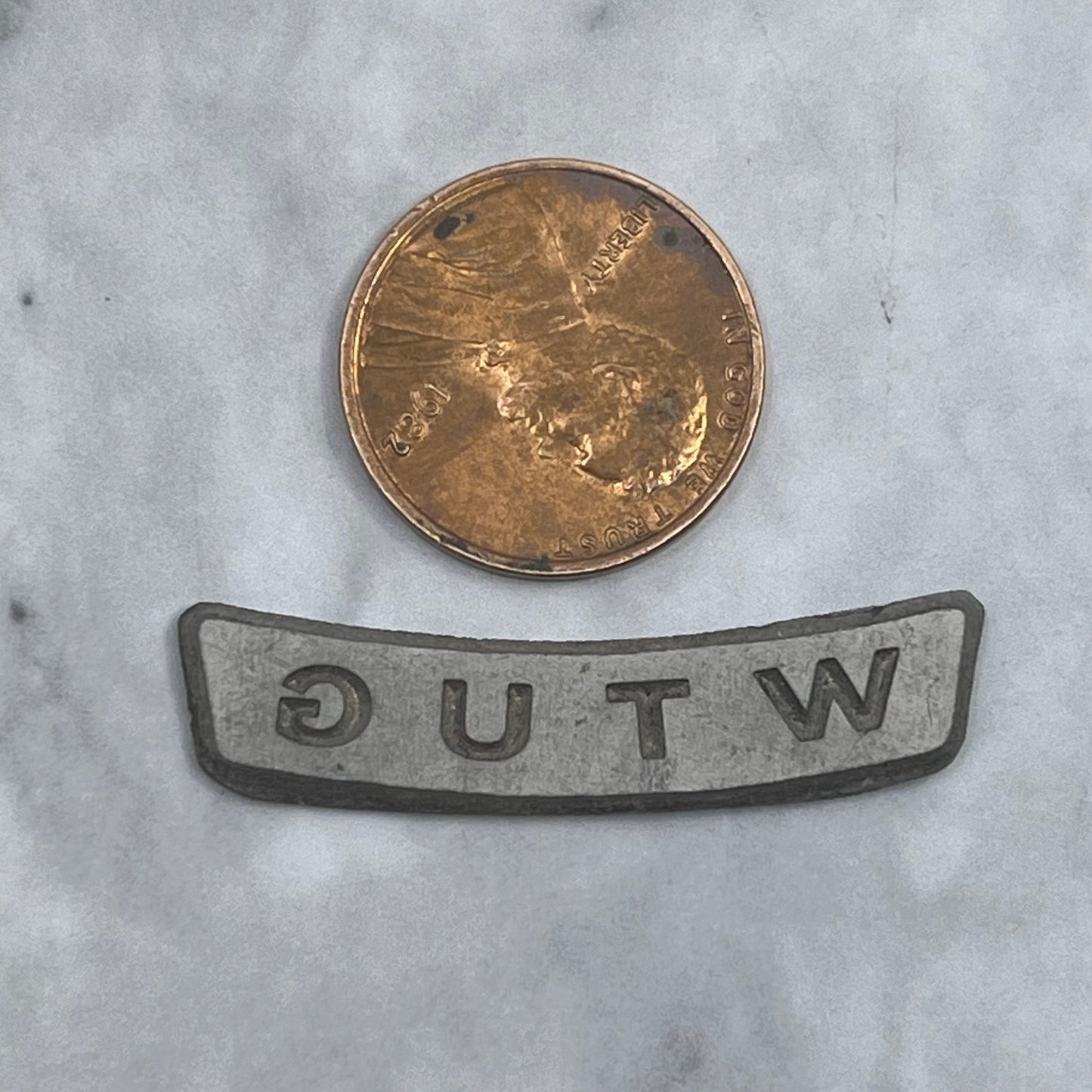 Vintage Letterpress Printers Block Plate TV Radio Call Letters WTUG SE841