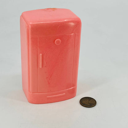 1950s MCM Dollhouse Furniture Celluloid Pink Refrigerator TD6