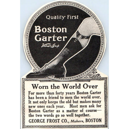 c1920 Harper's Magazine Ad - Boston Garter George Frost Co EA3-4