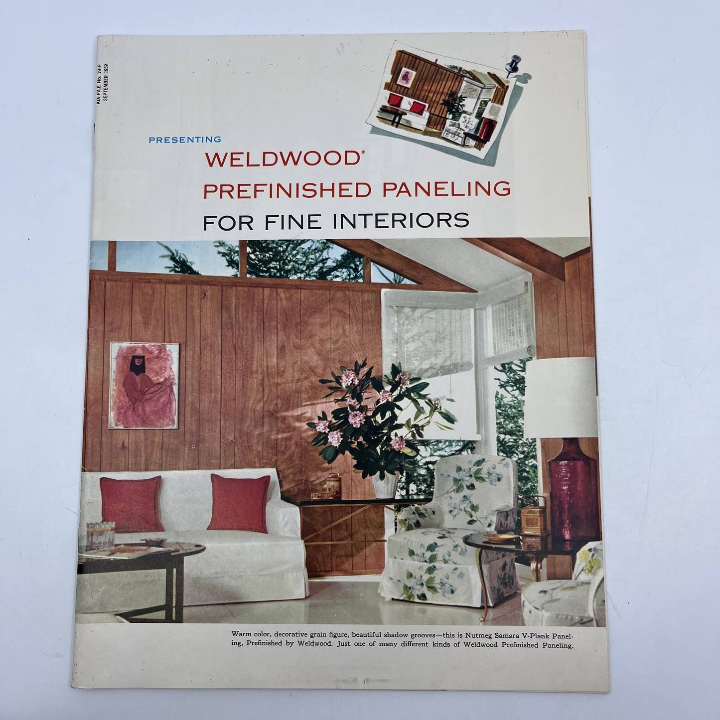 1950s MCM Weldwood Prefinished Paneling Advertising Booklet & Dealer List TH7