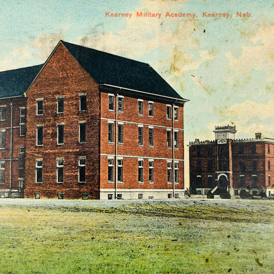 1910s WWI Post Card Cochran Hall Kearney Military Academy Kearney Nebraska PA8