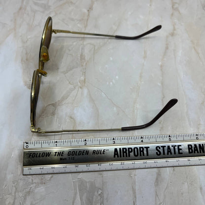 Retro Gold Tone Tortoise Shell Aviator Sunglasses Eyeglasses Frames TJ1-G3-8