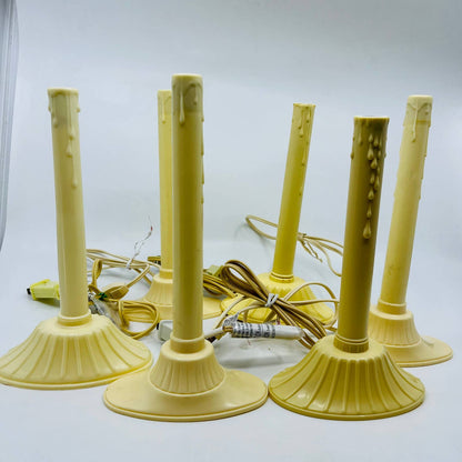 VTG Set of 6 Christmas Electric Plastic Drip Candle Candolier WORKS TB1