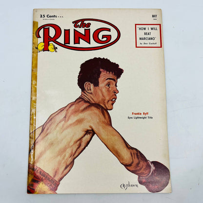 1955 May - The Ring Boxing Magazine – Frankie Ryff Cover Rocky Marciano TA5