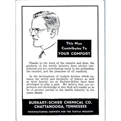 Vintage Blotter Card -Burkart-Schier Chemical Co Chattanooga TN SE3-3