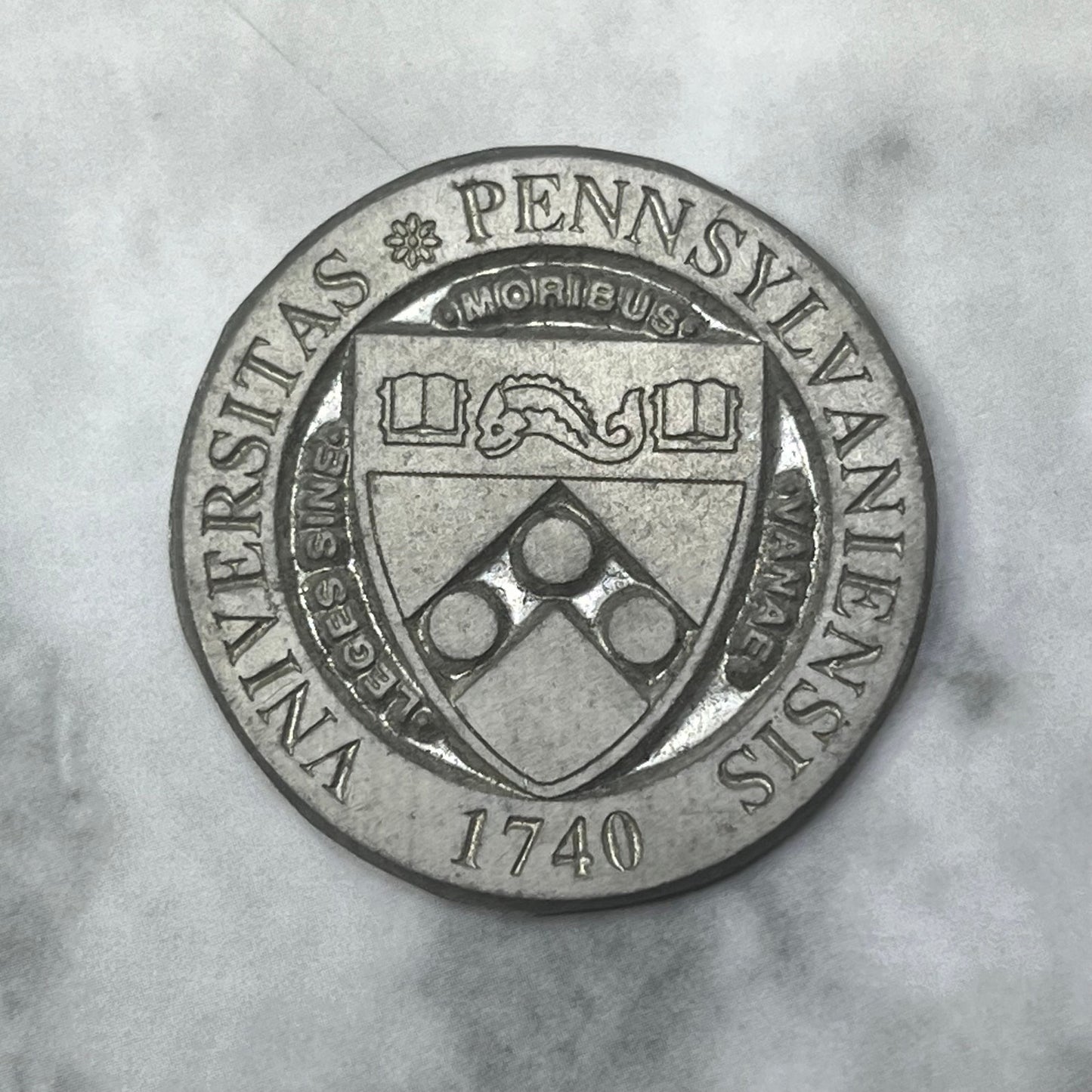 Vintage Letterpress Printers Block Plate Vniversitas Pennsylvaniensis 1740 SE844