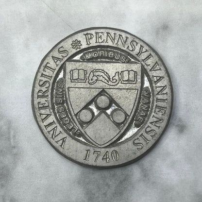 Vintage Letterpress Printers Block Plate Vniversitas Pennsylvaniensis 1740 SE844