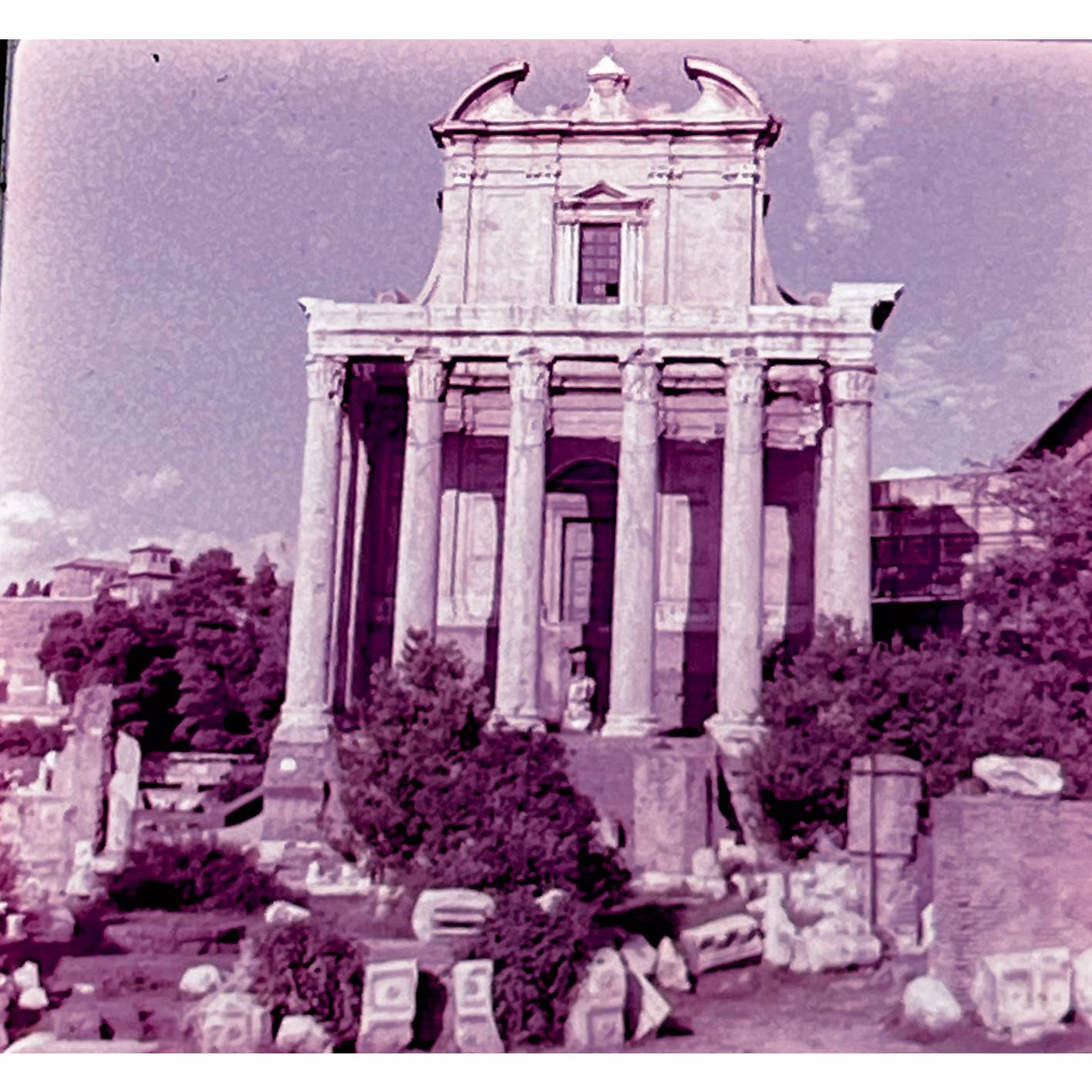 1960s Cortina, Foro Romano Italy Travel Slide Set of 4 2x2 Slides TK2-S4-11