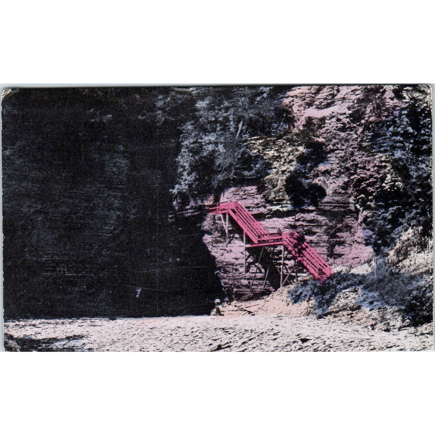 Entrance to Watkins Glen New York c1910 Original Postcard TK1-27