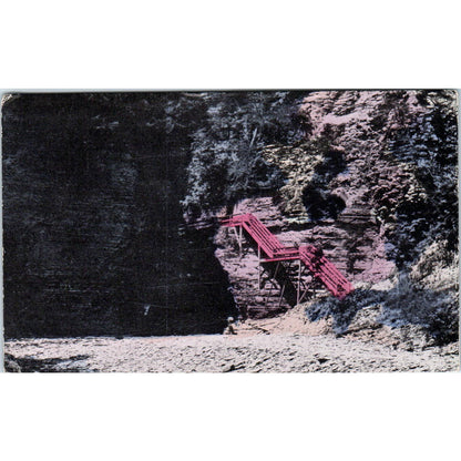 Entrance to Watkins Glen New York c1910 Original Postcard TK1-27