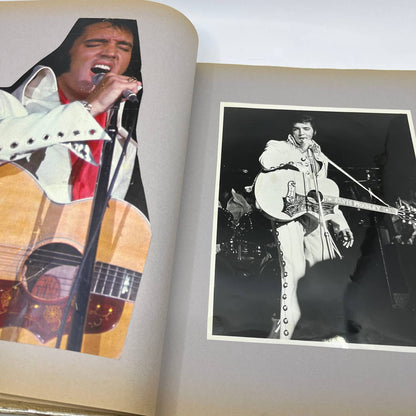 1970s Elvis Scrapbook Album Handmade Clippings & Photos TI6