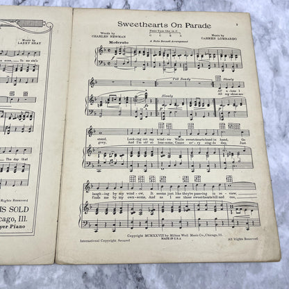 Sweetheart on Parade Charle Newman Carmen Lombardo 1928 Sheet Music V42-1