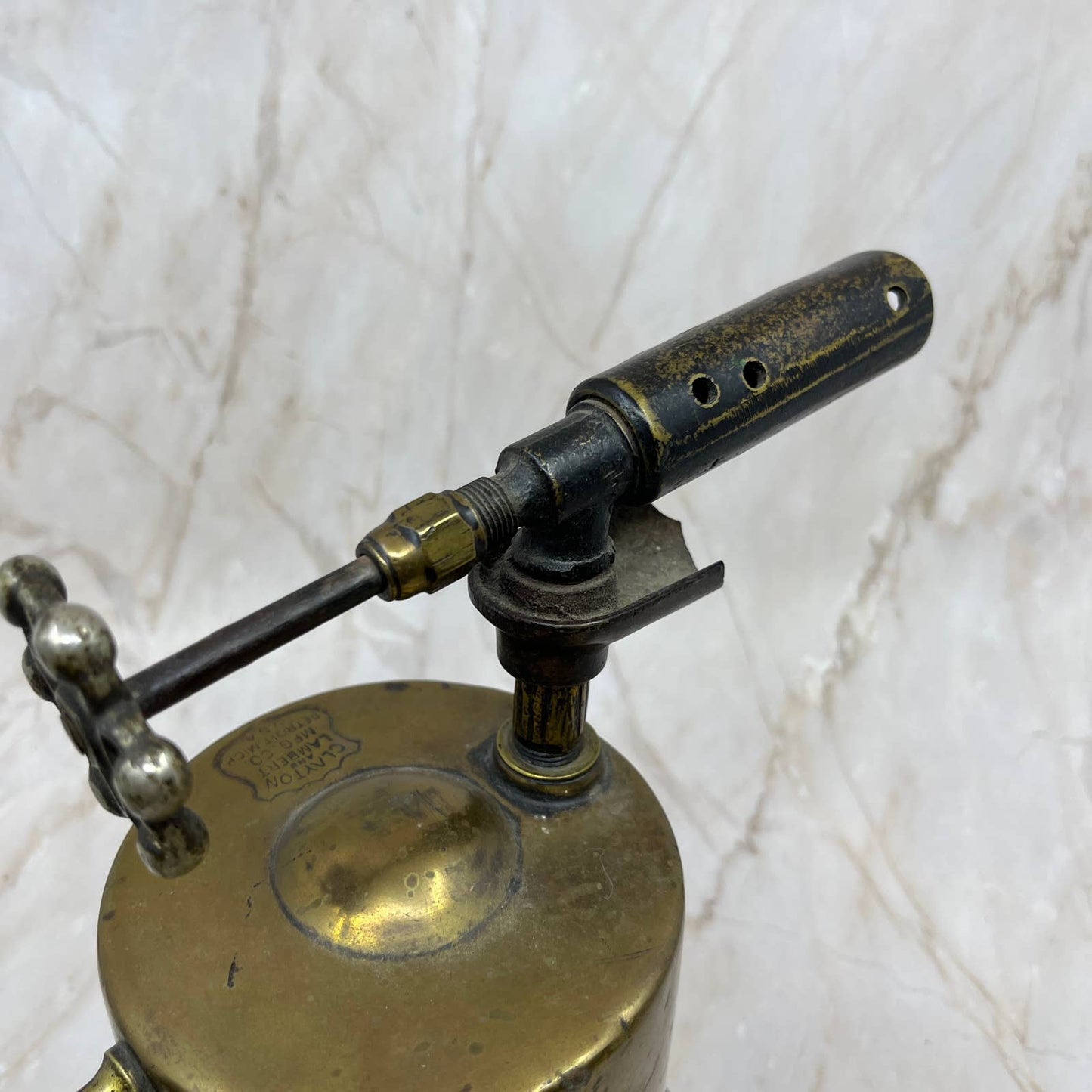 Antique Brass Clayton & Lambert Blow Torch Detroit Michigan Steampunk Decor TI7