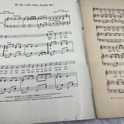 Be My Little Baby Bumble Bee 1912 Sheet Music TK2-SM3