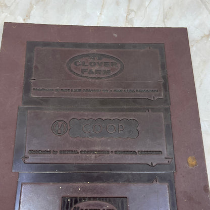 Vintage Newspaper Ad Printing Plate Flong Superior, Rice lake WI Norway MI TC9-4